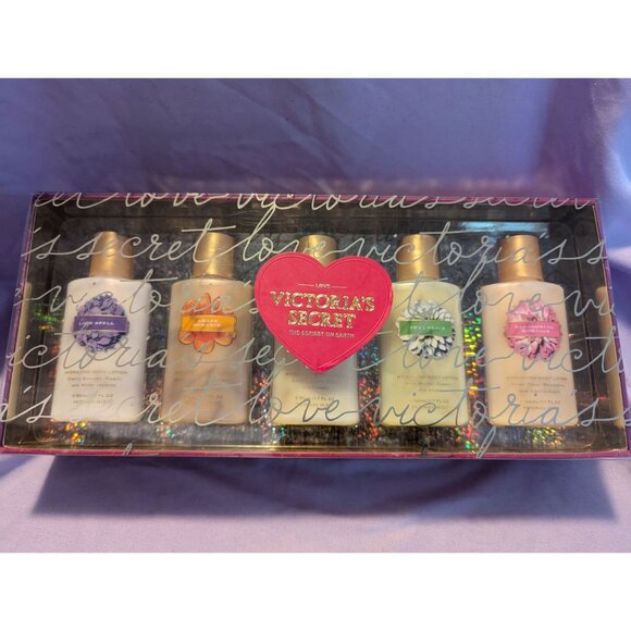 Victorias Secret Secret Garden Hydrating Body Lotion Gift Set 5 Scents 1.7 Oz Ea - Picture 1 of 12